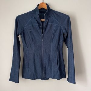 Mondetta Blue Zip Up Athletic Top Shirt Size Small